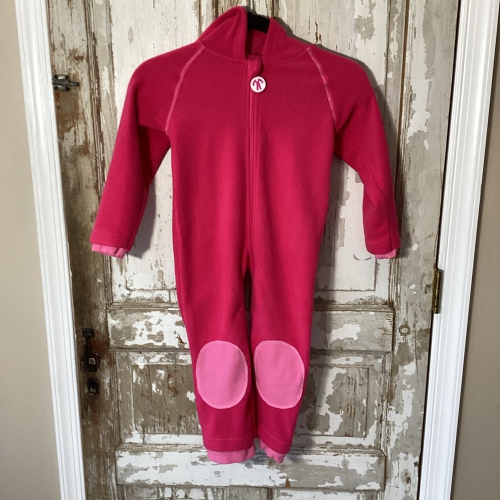 Ducksday Fleece Onesie - Fuschia - size 98-104 - 4T